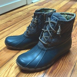 Sperry Rain boots saltwater quilted duck boots